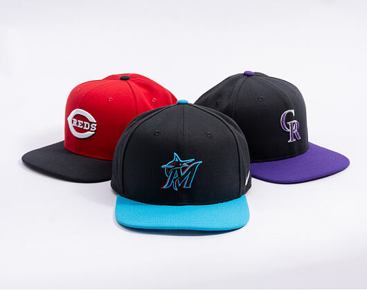 Kšiltovka Nike - Dri-Fit Pro - Miami Marlins - Black 00A/Light Current Blue