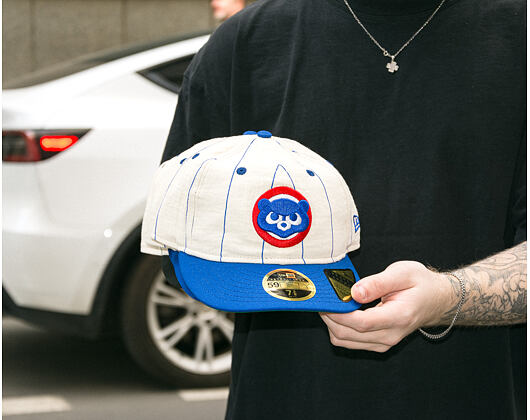 Kšiltovka New Era - MLB Retro Linen Pinstripe 59FIFTY Retro Crown - Chicago Cubs - Team Color