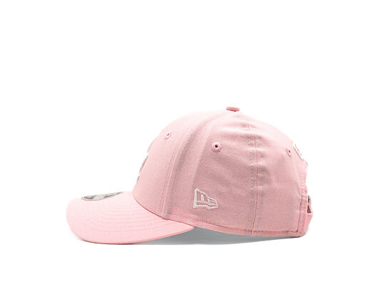 Dětská Kšiltovka New Era - MLB Linen 9FORTY M-CROWN - LA Dodgers - Pink Rouge / White
