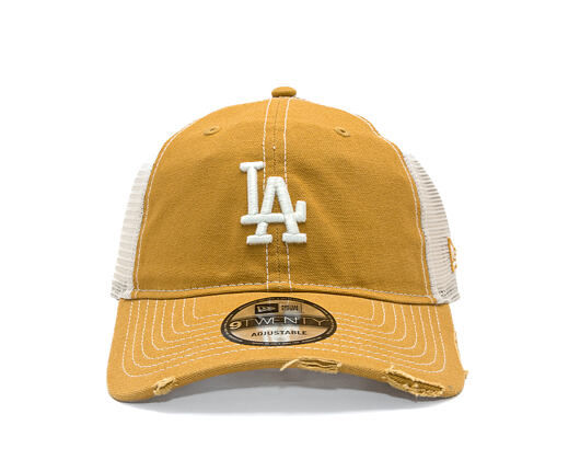 Kšiltovka New Era - MLB Cotton Canvas Trucker 9TWENTY - LA Dodgers - Dusted Ochre