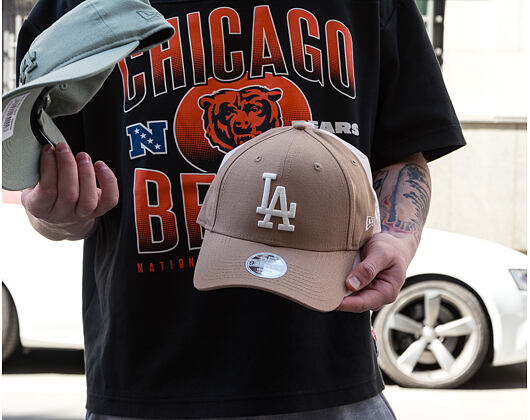 Dámská Kšiltovka New Era - MLB Linen 9FORTY - LA Dodgers - Camel