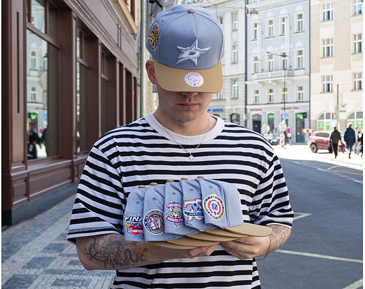 Kšiltovka Mitchell & Ness  - NHL Frosted Peak - Pro Pinch Snapback - Florida Panthers - Blue/Brown