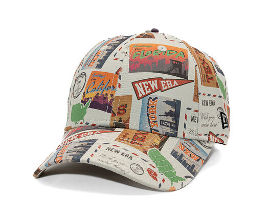 Dětská Kšiltovka New Era - Branded Location Print 9FORTY - Stone