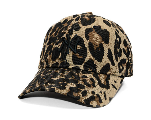 Dámská Kšiltovka New Era - MLB Summer Leopard 9TWENTY - NY Yankees - Brown / Camel