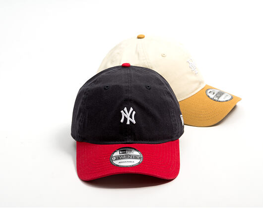 Kšiltovka New Era - MLB Mini Logo Washed Contrast 9TWENTY - NY Yankees - Navy / Scarlet