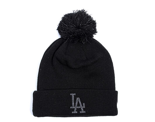 Dámský Kulich New Era - MLB Metallic Pom Beanie - LA Dodgers - Black