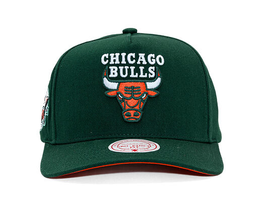 Kšiltovka Mitchell & Ness - NBA - Emerald Slam - Chicago Bulls - Green/Orange