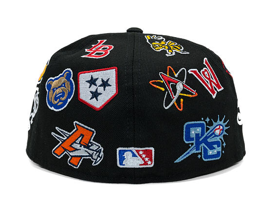 Kšiltovka New Era - MiLB All Over Logo 59FIFTY - Black