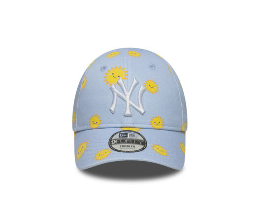 Dětská Kšiltovka New Era - MLB Summer Print 9FORTY - NY Yankees - Sky Blue / Yellow