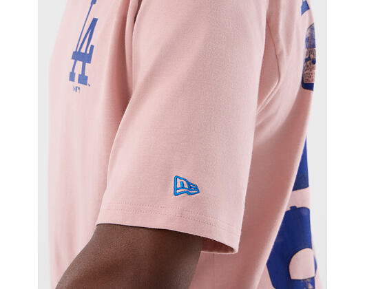 Triko New Era - MLB Cap Graphic Oversized Tee - LA Dodgers - Pink Rouge