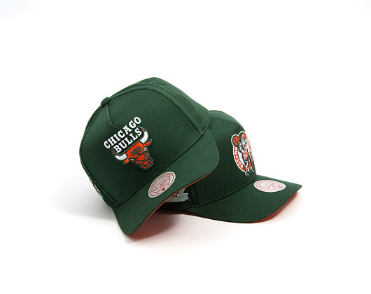Kšiltovka Mitchell & Ness - NBA - Emerald Slam - Chicago Bulls - Green/Orange