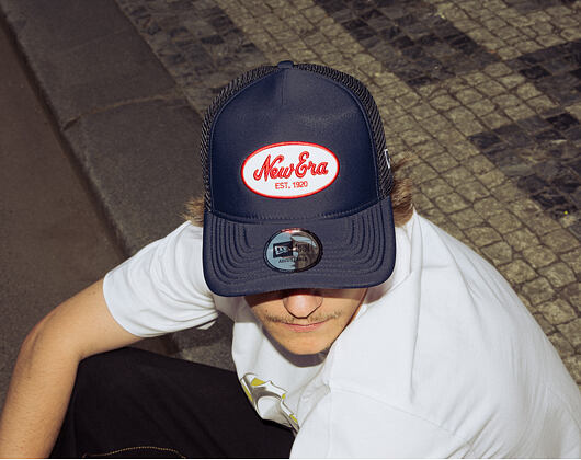 Kšiltovka New Era - Branded Oval Foam Patch 9FORTY A-Frame Trucker - Navy