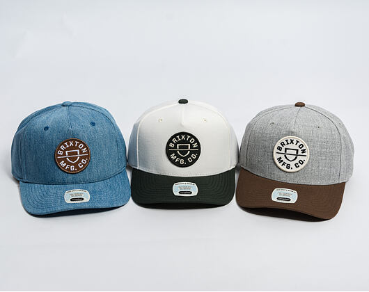 Kšiltovka Brixton - Crest C Mp Snapback - Medium Rinse Denim