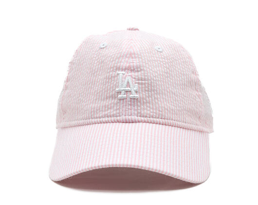 Dětská Kšiltovka New Era - MLB Seersucker 9TWENTY - LA Dodgers - Pink Rouge