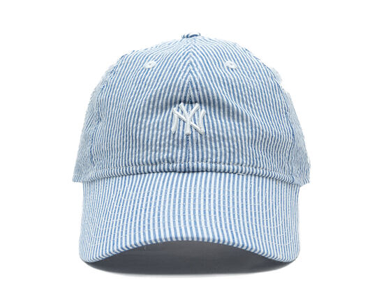 Dětská Kšiltovka New Era - MLB Seersucker 9TWENTY - NY Yankees - Pastel Blue