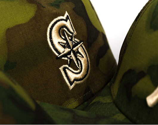 Kšiltovka New Era - MLB Ripstop Camo 59FORTY - Seattle Mariners - Woodland Camo