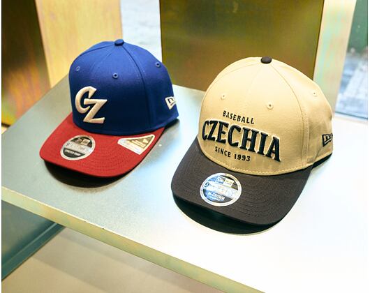 Kšiltovka New Era - Contrast Visor M-CROWN 9FORTY - Baseball Czechia - Ivory