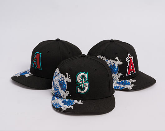 Kšiltovka New Era - MLB "Tidal Wave" 59FIFTY - Seattle Mariners - Black