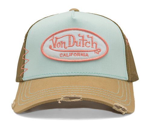 Kšiltovka Von Dutch - Trucker - Mint / Tan