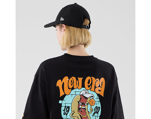 Triko New Era - Branded Food Character Oversized Tee - Black