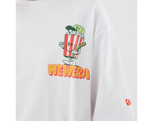 Triko New Era - Branded Food Character Oversized Tee - White