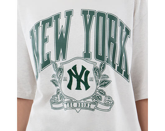 Triko New Era - MLB Arch Graphic Oversized Tee - NY Yankees - Heather Grey