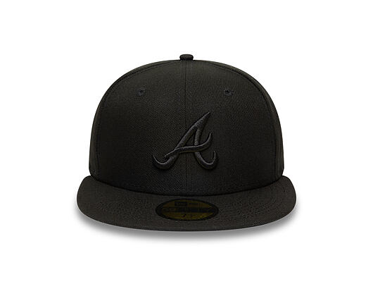 Kšiltovka New Era - MLB Black on Black 59FIFTY - Atlanta Braves - Black