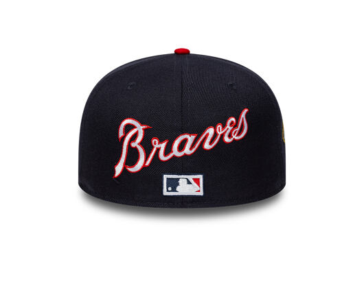 Kšiltovka New Era - MLB IMAGE DROP Cooperstown Icon 59FIFTY - Atlanta Braves - Navy / Scarlet