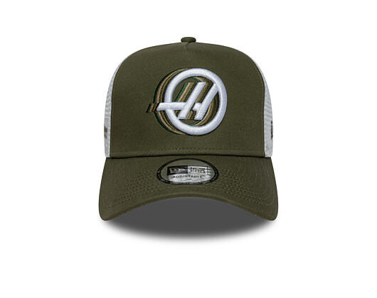 Kšiltovka New Era - F1 Seasonal 9FORTY A-Frame Trucker - HAAS F1 - New Olive