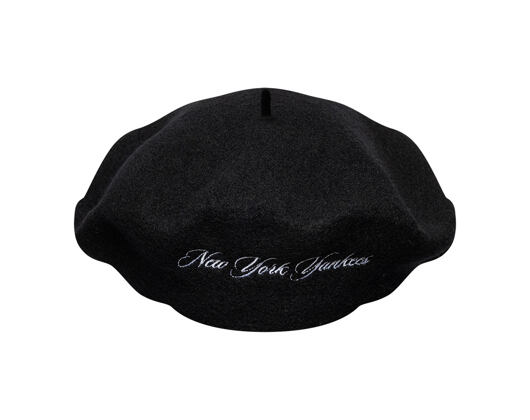 Dámský Baret New Era - MLB Wool Script Beret - NY Yankees - Black