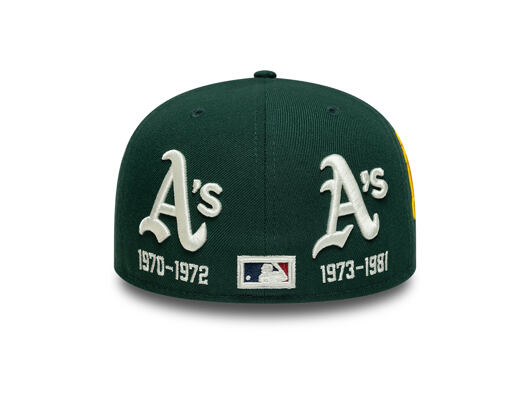 Kšiltovka New Era - MLB IMAGE DROP All-Over 59FIFTY Low Profile - Oakland Athletics - Green