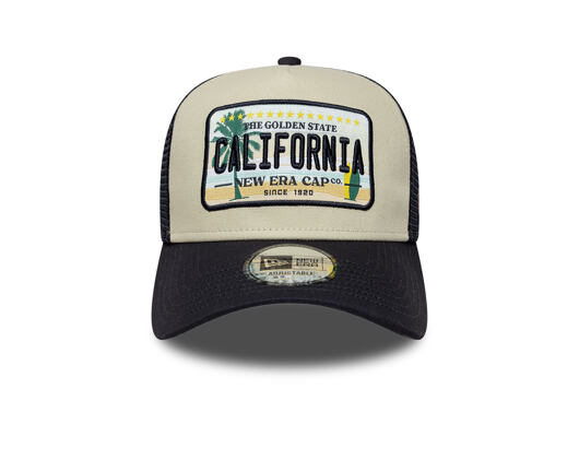 Kšiltovka New Era - Branded Licence Plate 9FORTY A-Frame Trucker - Navy / Stone