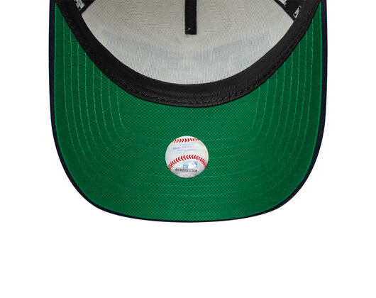 Kšiltovka New Era - MLB Wordmark Suede 9FORTY A-Frame - NY Yankees - Cream / Navy