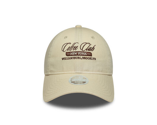 Dámská Kšiltovka New Era - Branded Cafe Slogan 9TWENTY - Cream / Deep Auburn