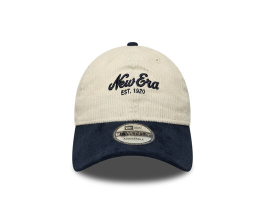Kšiltovka New Era - Branded Cord Mix 9TWENTY - Cream / Navy