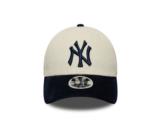 Dětská Kšiltovka New Era - MLB Cord 9FORTY M-CROWN - NY Yankees - Cream / Navy