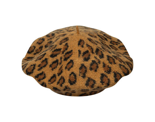 Dámský Baret New Era - MLB Leopard Beret - NY Yankees - Stone / Black