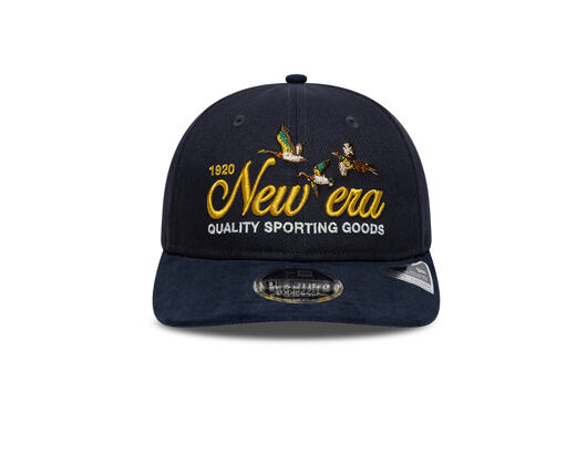 Kšiltovka New Era - Branded Suede Pre-Curved 9FIFTY - Navy