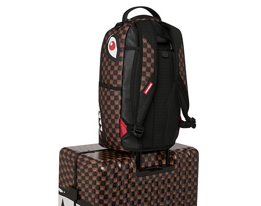 Kufr Sprayground - Sharks In Paris Wtf Bubble Brown Check Full-Size Luggage