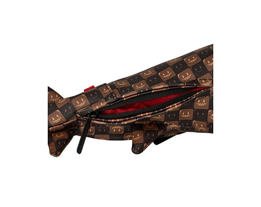 Taška Sprayground - Sharks In Paris Wtf Bubble Brown Check Shark Duffle
