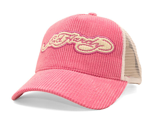 Kšiltovka Ed Hardy - Embroidery Applique Cord 5 Panel Trucker Cap - Hot Pink
