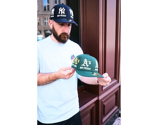 Kšiltovka New Era - MLB IMAGE DROP All-Over 59FIFTY Low Profile - Oakland Athletics - Green