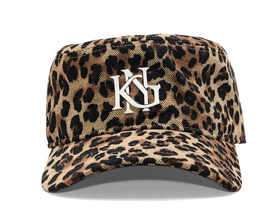 Kšiltovka Kangol - Interlock Pillbox Cap - Leopard Tan