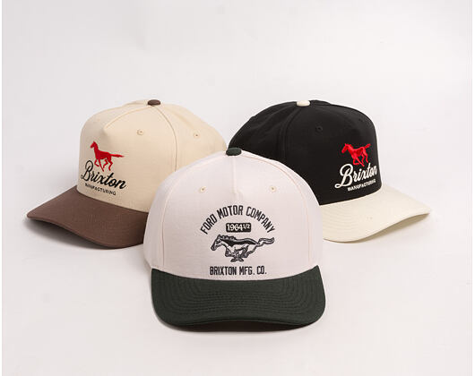 Kšiltovka Brixton - Leisure Snapback - Black/White Cap