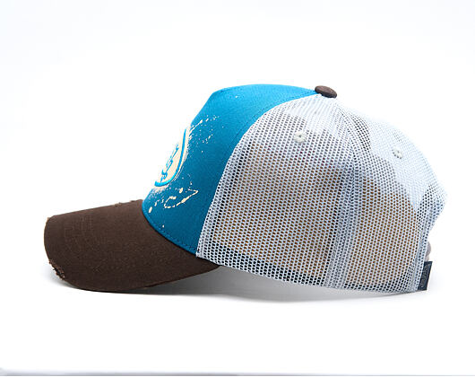 Kšiltovka Von Dutch - Baseball - Print & Embroidery - Light Blue / Brown