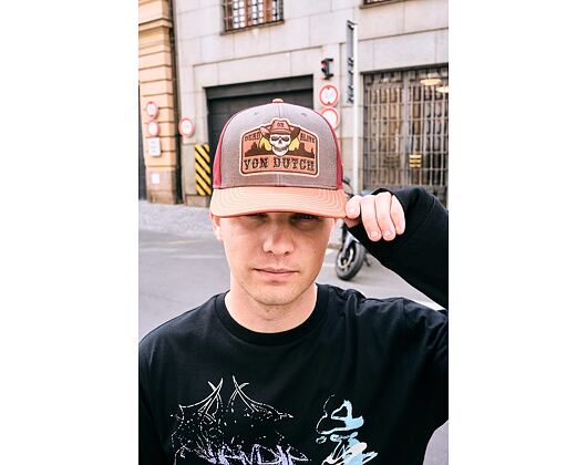 Kšiltovka Von Dutch - Semi Curve - Patch Premium - Red / Orange