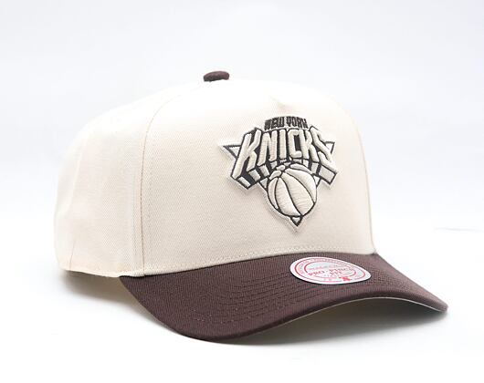Kšiltovka Mitchell & Ness - NBA Brown And Cream Pro Snapback - New York Knicks - Cream