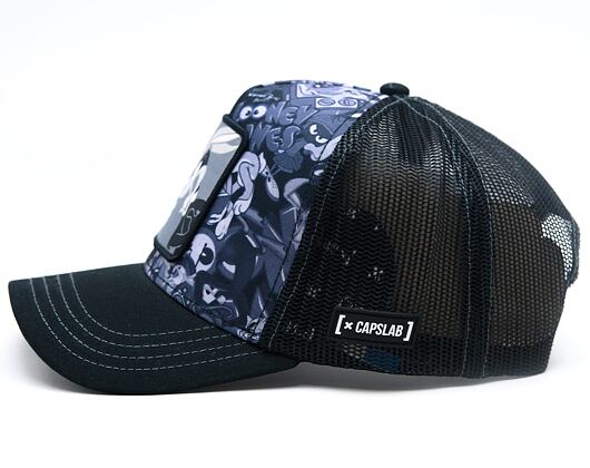 Kšiltovka Capslab - Looney Tunes Trucker - Bugs Bunny Toon Print - Navy / Black