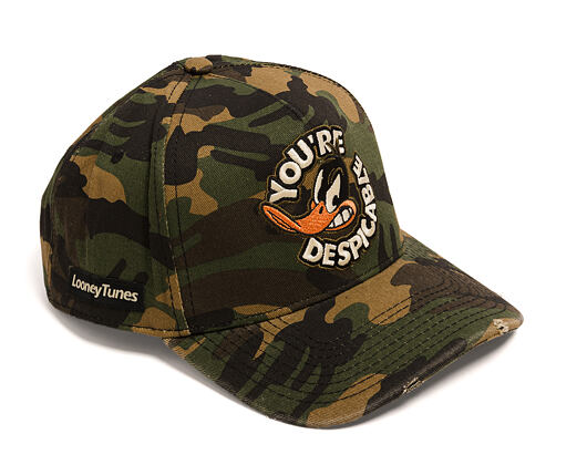 Kšiltovka Capslab - Looney Tunes A-Frame - Daffy Duck You're Despicable Distressed - Camo