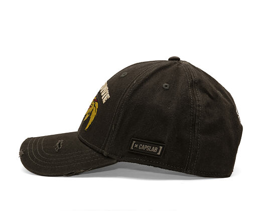 Kšiltovka Capslab - Looney Tunes Baseball Cap - Wile E. Coyote Caution Distressed - Black